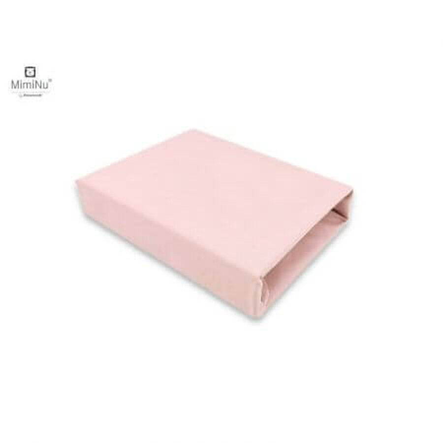 Katoenen laken met elastiek voor wieg Royal Collection, 120x60 cm, Powder Pink, MimiNu