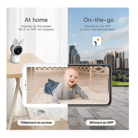 Alnany-cam 2k UHD Wi-Fi slimme bewakingscamera, Arenti