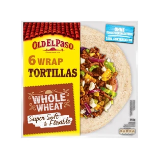 Vollkornmehltortillas, 6 Stück, 350 g, Old El Paso