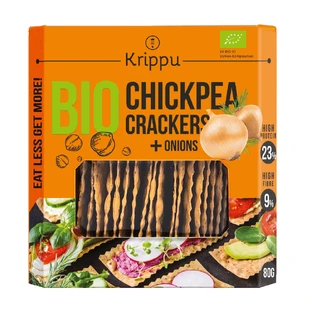 Bio-Cracker mit Zwiebeln und Nüssen, 80 g, Krippu