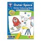 Coloring book with activities in English and space stickers Outer Space, +3 years, Orchard