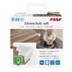 Set of 4 corner protectors in polyurethane foam, with adhesive tape, 3 m, White, Reer