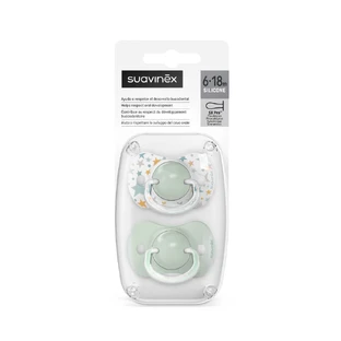 Siliconen fopspeen SX Pro Dreams, 6-18 maanden, Groen, 2 stuks, Suavinex