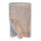 Gestrickte Baumwoll-Babydecke Chevron, 75 x 95 cm, Natur, Tuxi