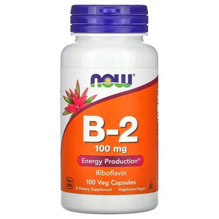 Vitamin B-2, 100 mg, 100 capsules, Now Foods