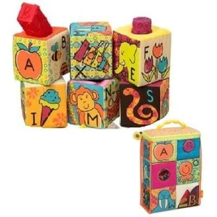 Set de 6 cubos clasificadores ABC, B.Toys