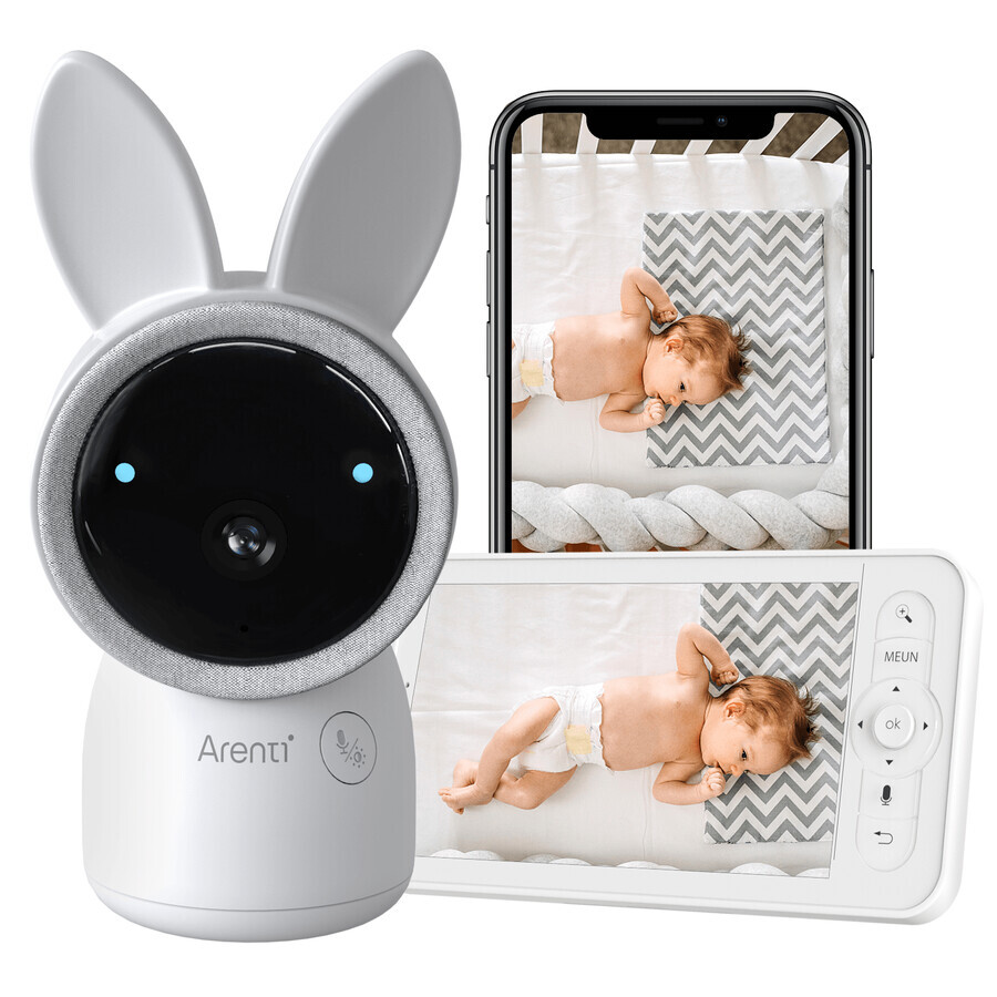 Telecamera di sorveglianza intelligente Wi-Fi con monitor LCD 2K UHD Alnany, Arenti