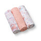 Pannolini in mussola, rosa, 3 pezzi, Babyono