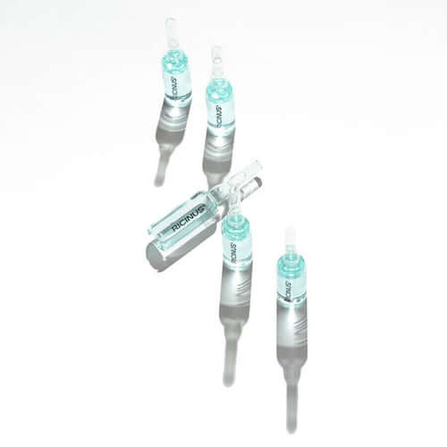 Ampoules treatment to stop hair loss, 12 ampoules, Ricinus