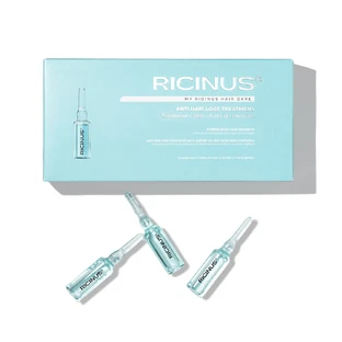 Viales tratamiento para frenar la caída del cabello, 12 viales, Ricinus