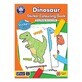 Coloring book with dinosaur stickers in English, +3 years, Orchard