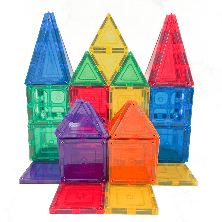 Construction set with magnetic pieces, +3 years, 64 pieces, Learn & Grow