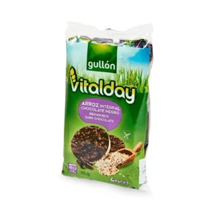 Geëxpandeerde bruine rijst met donkere chocolade glazuur, 105.2g, Gullon