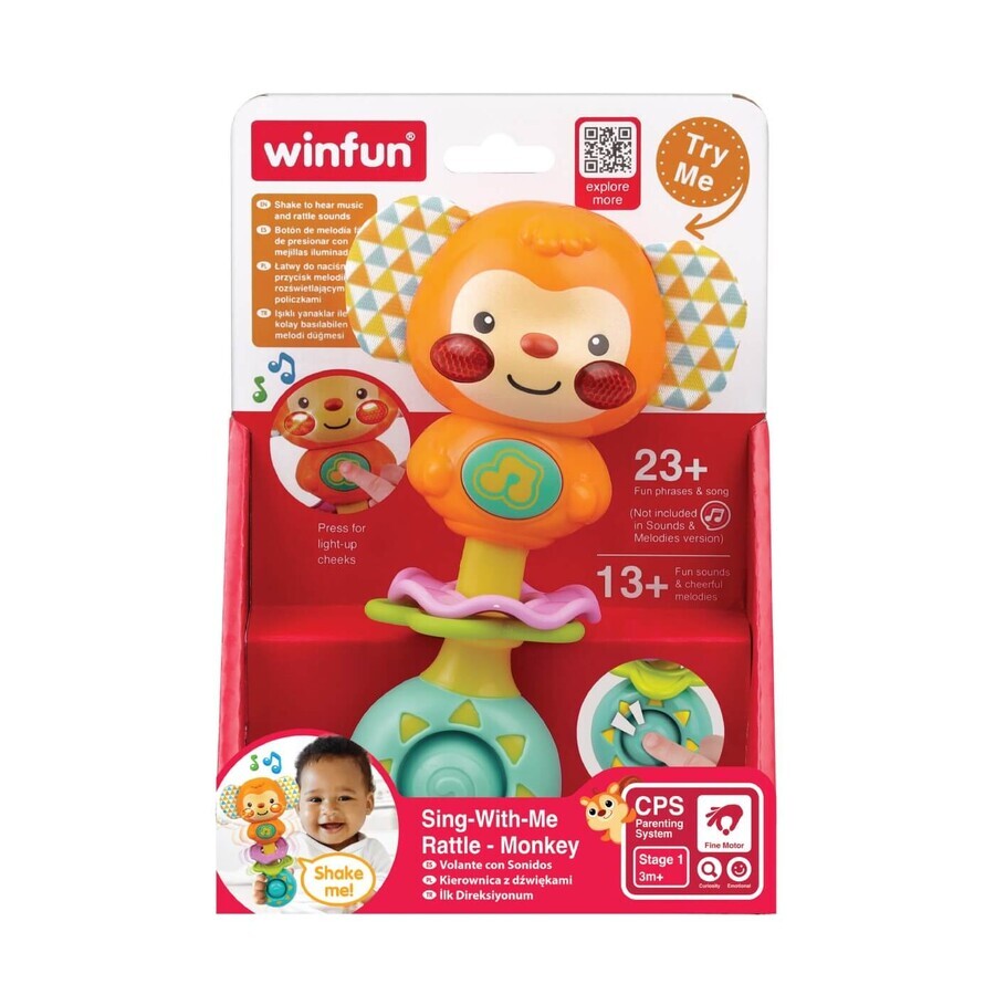 Scimmia divertente Canta con me, 3 mesi+, Winfun