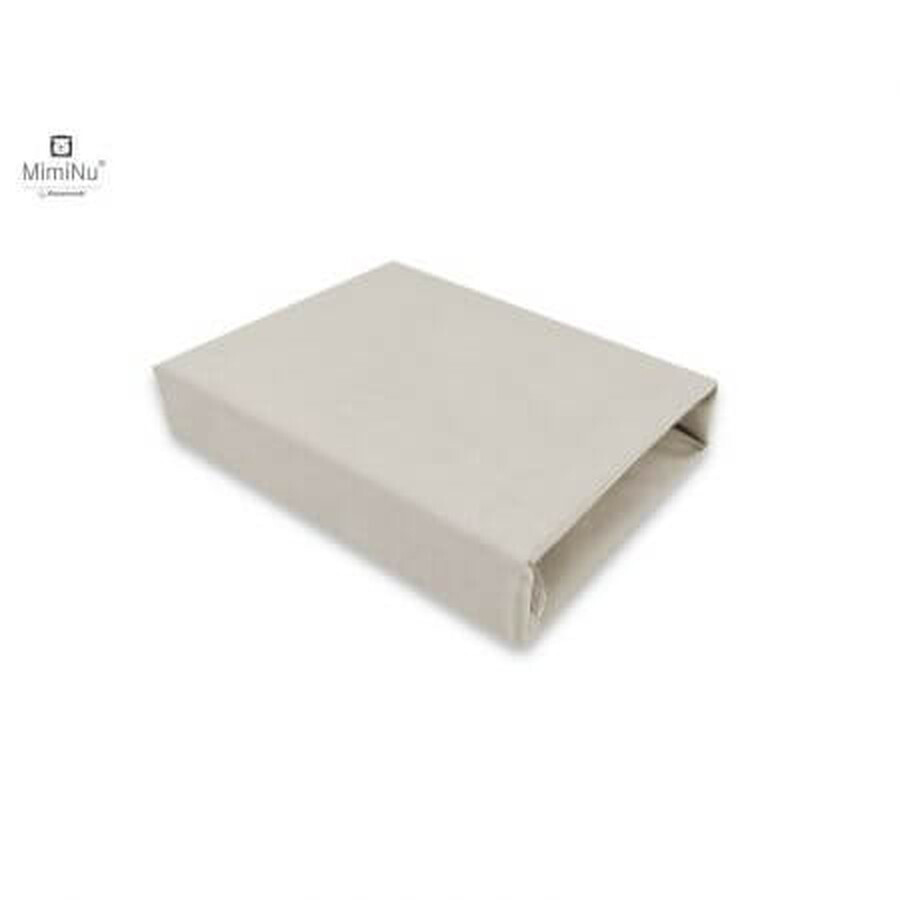 Cotton sheet with elastic for cot Royal Collection, 120x60 cm, Beige, MimiNu
