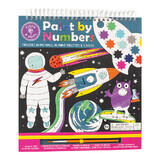 Coloring book with watercolors on numbers, Paint by numbers Space, 5 years+, Floss & Rock