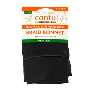 Gorro de satén para proteger el pelo largo trenzado, Negro, 1 ud, Cantu
