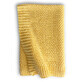 Gebreide katoenen babydeken Chevron, 75 x 95 cm, Geel, Tuxi