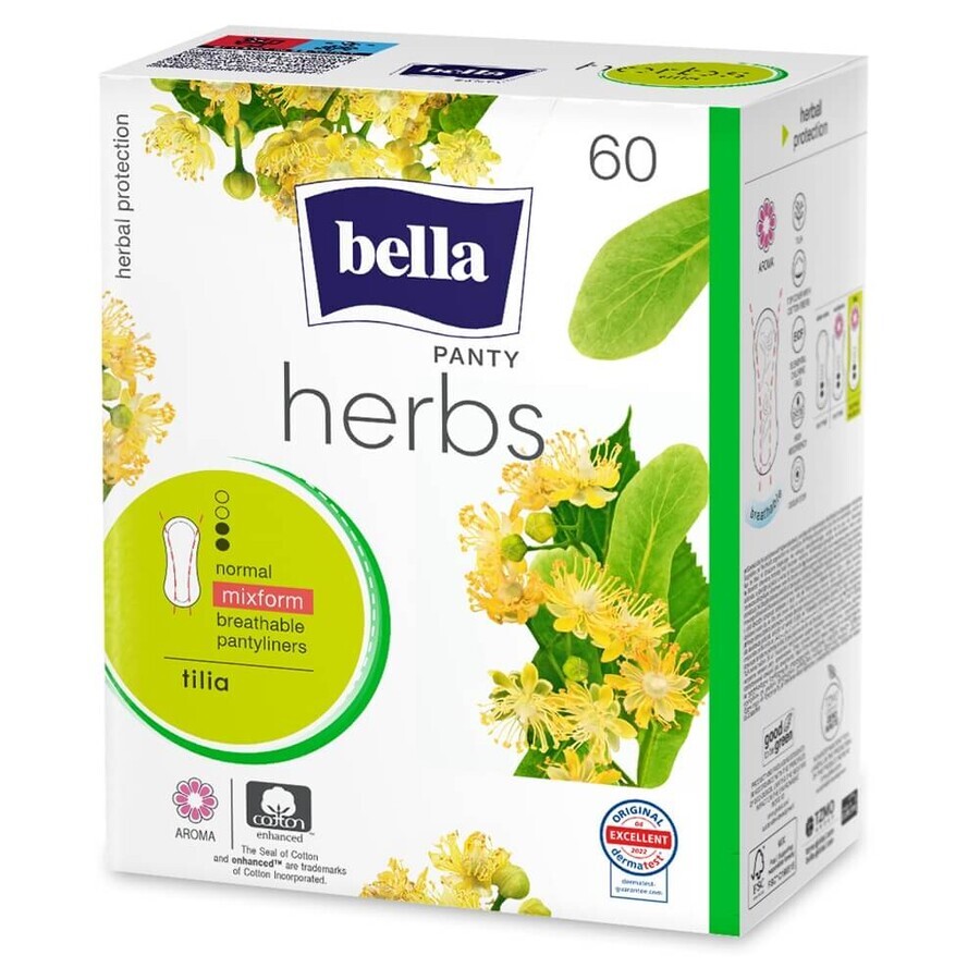 Cumpără Absorbante zilnice cu extract de flori de tei Panty Herbs, 60 bucati, Bella Absorbante zilnice cu extract de flori de tei Panty Herbs, 60 bucati, Bella