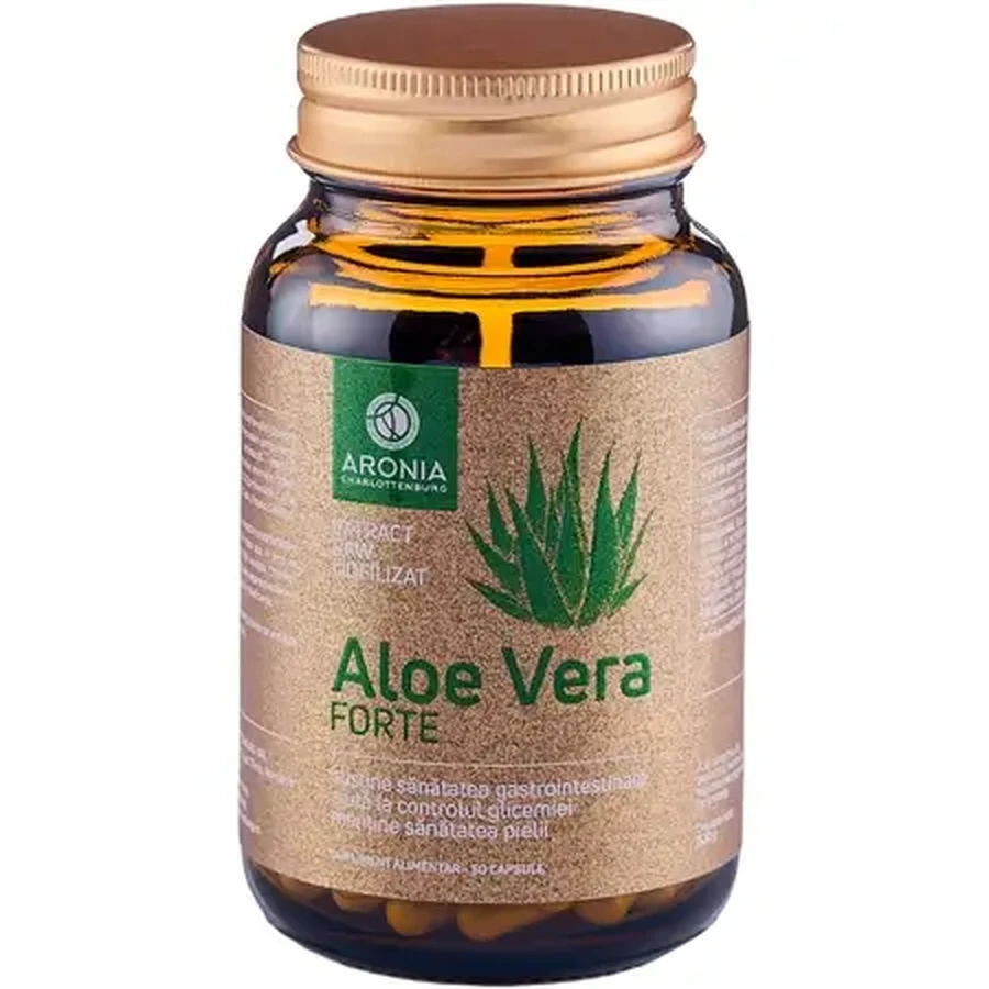 Aloë Vera Forte gevriesdroogd ruw extract, 60 capsules, Aronia Charlottenburg