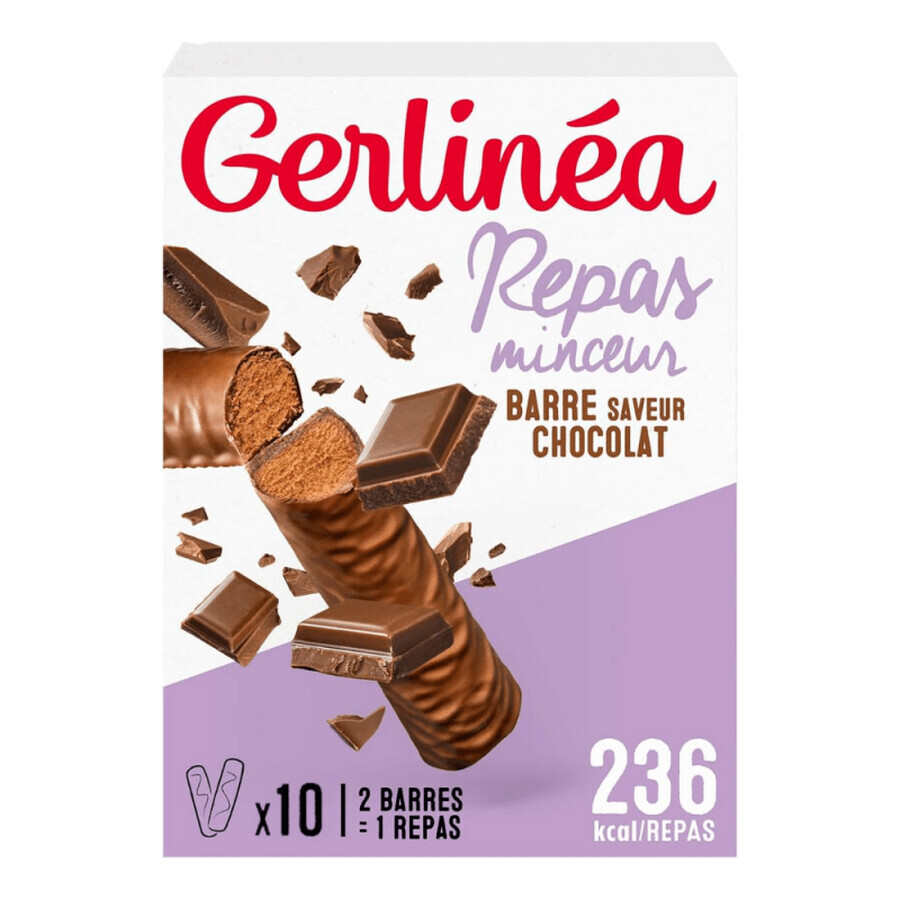 Barres hypocaloriques au chocolat, 10 pièces x 31 g, Gerlinea