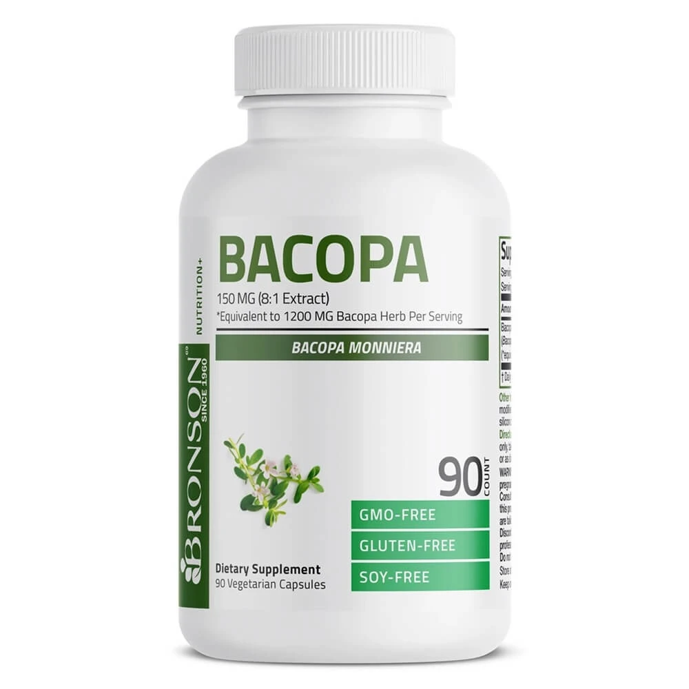 Bacopa, 1200 mg, 90 capsules, Bronson Laboratories