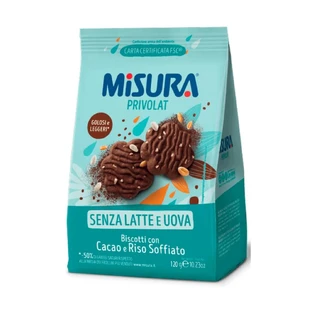 Koekjes met cacao en geëxpandeerde rijst, 120 g, Maatregel