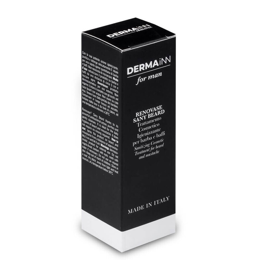 Renovase Beard Sany Beard and Mustache Sanitizing Spray, 100 ml, Innbiotec Pharma