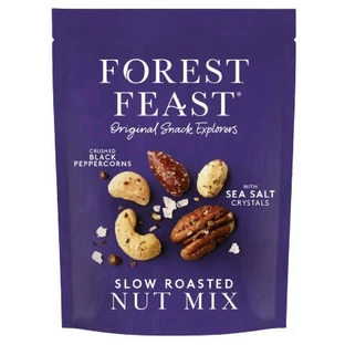 Noix mélangées avec sel de mer et poivre noir, 120 g, Forest Feast