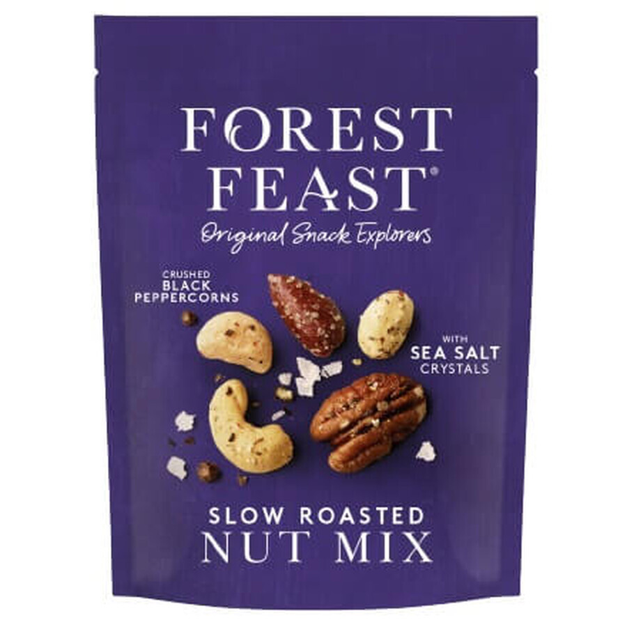 Noix mélangées avec sel de mer et poivre noir, 120 g, Forest Feast