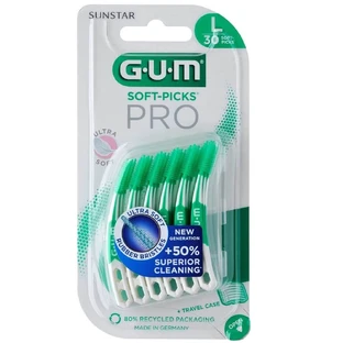 Cepillos interdentales GUM Ultra Soft Picks PRO, L, 30 piezas, Sunstar Gum