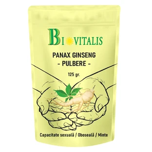 Panax Ginseng en polvo, 125 g, Biovitalis