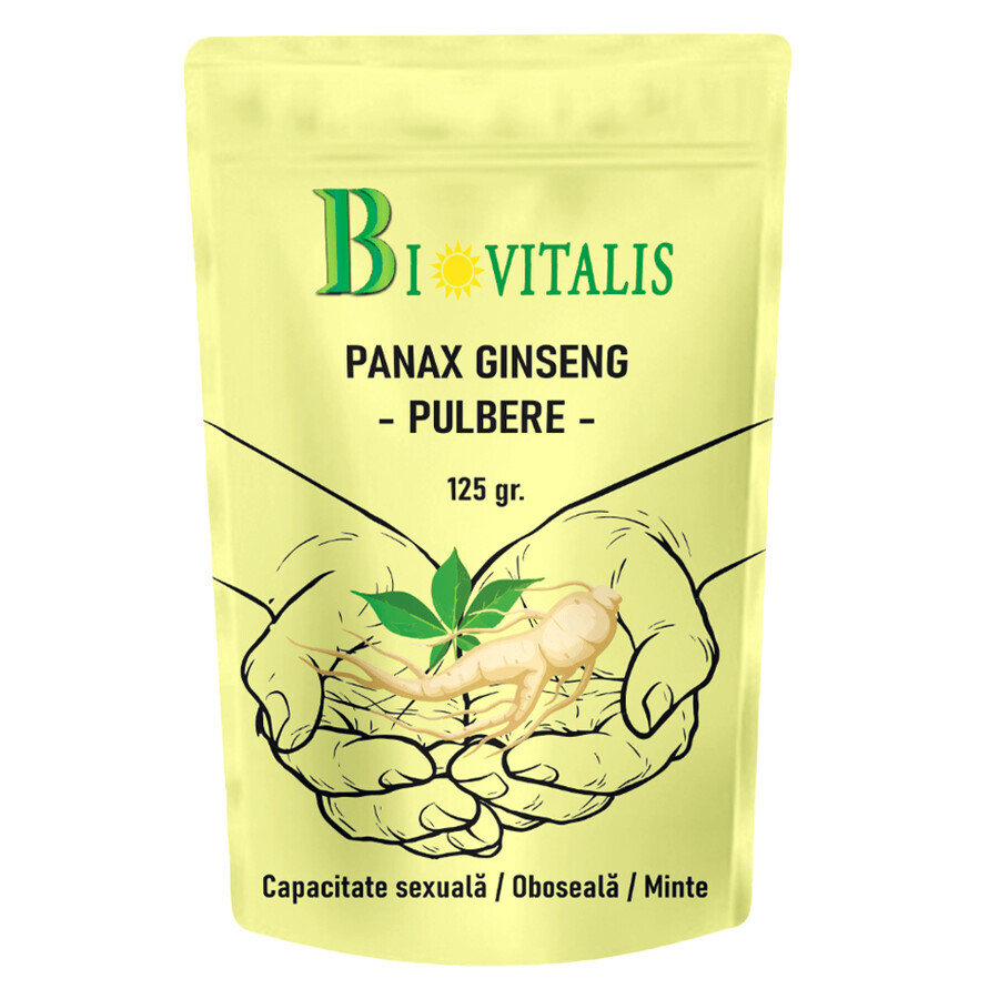 Panax Ginseng in polvere, 125 g, Biovitalis