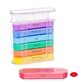 Organizzatore settimanale di farmaci, 4 scatole colorate, Bazar della Salute