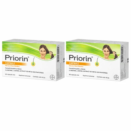 Priorin Onderhoudt Gezond Haar, 2 x 60 capsules, Bayer