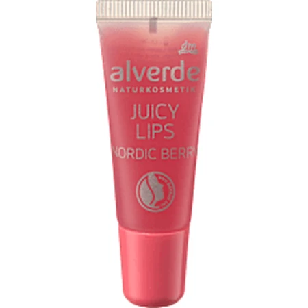 alverde NATURKOSMETIK Lip Gloss Juicy lips Nordic Berry, 8 ml