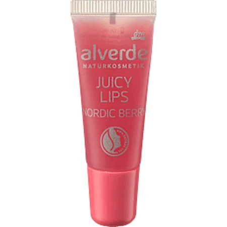 alverde NATURKOSMETIK Lip Gloss Juicy lips Nordic Berry, 8 ml