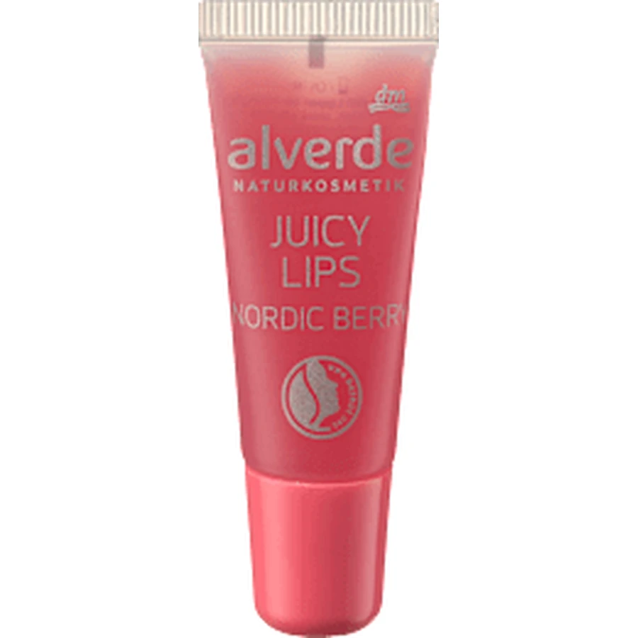 alverde NATURKOSMETIK Lip Gloss Juicy lips Nordic Berry, 8 ml