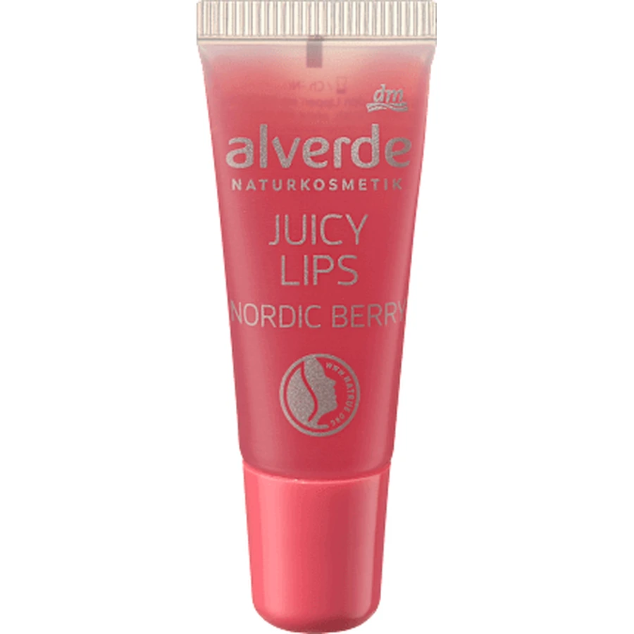 alverde NATURKOSMETIK Lip Gloss Juicy lips Nordic Berry, 8 ml