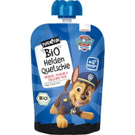 Paw Patrol Aardbei, framboos en volkoren haverpuree 12+ ECO, 100 g
