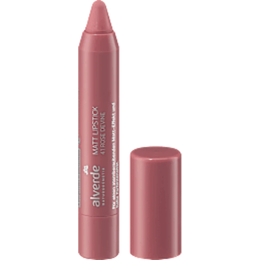 alverde NATURKOSMETIK Ruj Matt Nr.41 Rosé Devine, 3,17 g