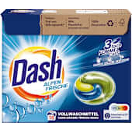 Dash Alpen 3in1 Capsules Wasmiddel 3in1, 18 stuks