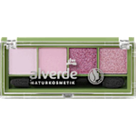 alverde NATURKOSMETIK Palette d'ombres à paupières Quattro No.98 Lavender Dream, 4,4 g