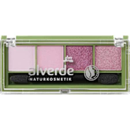 alverde NATURKOSMETIK Palette d'ombres à paupières Quattro No.98 Lavender Dream, 4,4 g