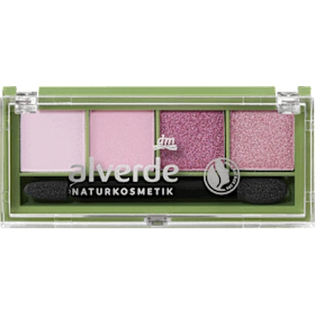 alverde NATURKOSMETIK Palette d'ombres à paupières Quattro No.98 Lavender Dream, 4,4 g