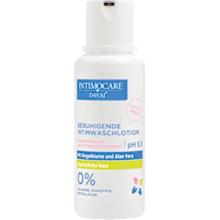DAVAJ DERMOCARE Beruhigende Intimseife mit Kamille und Aloe vera, 250 ml
