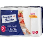 Saugstark&Sicher Classic Küchentücher Classic 3-lagig, 8 Stück