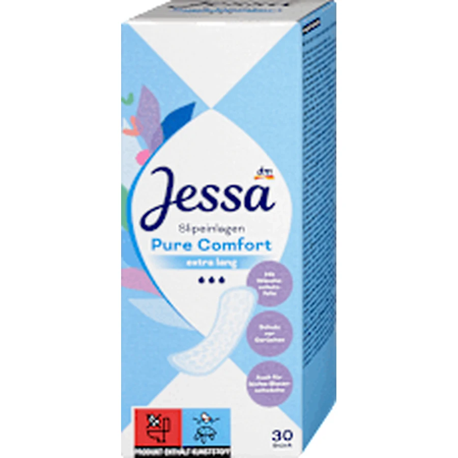 Jessa Pure Comfort Extra Long Daily Absorbent Pads, 30 Stück