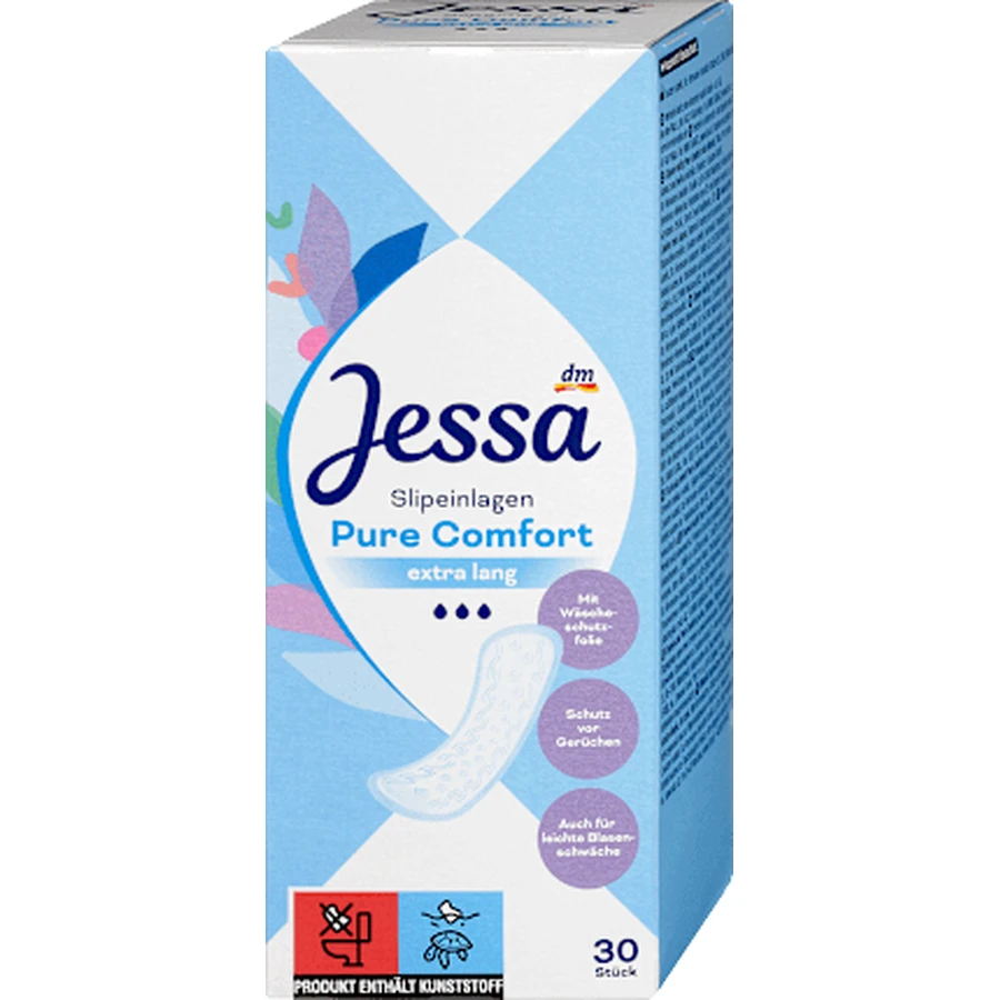 Jessa Pure Comfort Extra Long Daily Absorbent Pads, 30 Stück