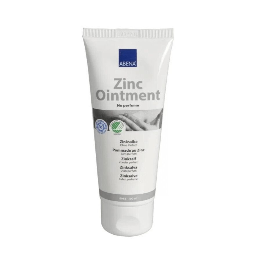 Crema de zinc para piel irritada, 100 ml, Abena